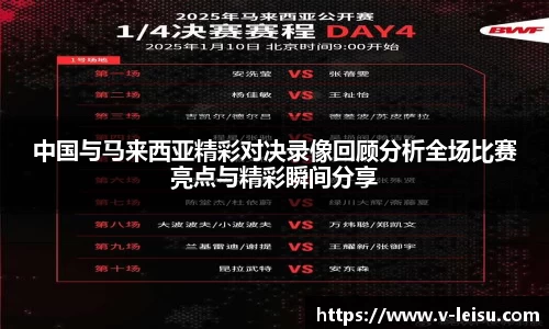 中国与马来西亚精彩对决录像回顾分析全场比赛亮点与精彩瞬间分享